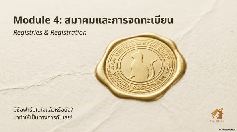 Module 4: สมาคมและการจดทะเบียน