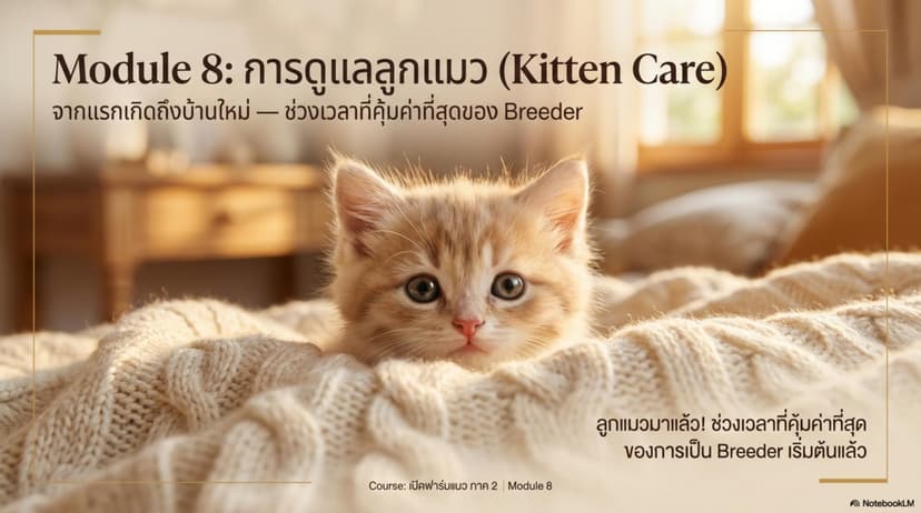 Module 16: การดูแลลูกแมว